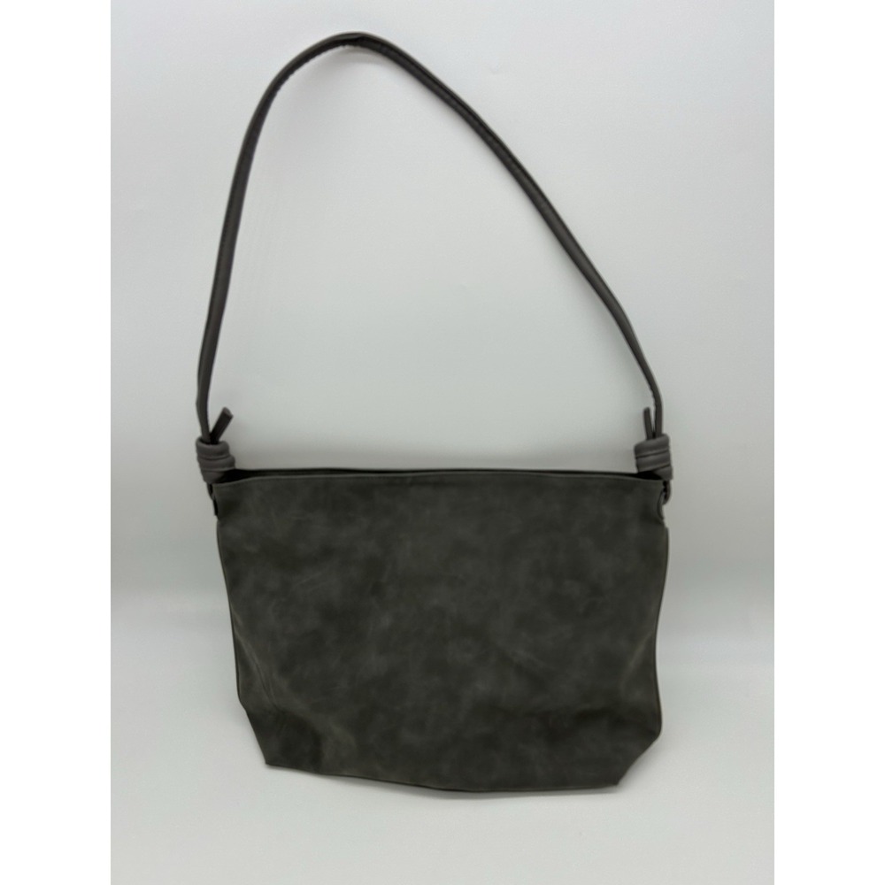 8 OTHER REASONS COLD SHOULDER BAG VEGAN GREY SUEDE